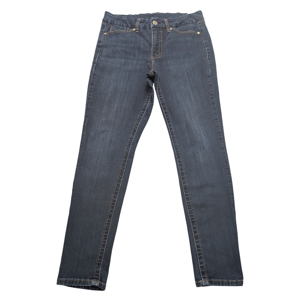 Seven7 Jeans Womens 14 Dark Wash Blue Straight Leg Stretch Mid Rise Denim